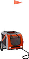 vidaXL - Hondenfietstrailer - oxford - stof - en - ijzer - oranje - en - grijs