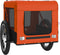 vidaXL - Hondenfietstrailer - oxford - stof - en - ijzer - oranje - en - zwart