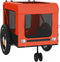 vidaXL - Hondenfietstrailer - oxford - stof - en - ijzer - oranje - en - zwart