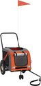 vidaXL - Hondenfietstrailer - oxford - stof - en - ijzer - oranje - en - zwart