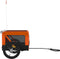 vidaXL - Hondenfietstrailer - oxford - stof - en - ijzer - oranje - en - zwart
