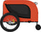 vidaXL - Hondenfietstrailer - oxford - stof - en - ijzer - oranje - en - zwart