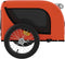 vidaXL - Hondenfietstrailer - oxford - stof - en - ijzer - oranje - en - zwart