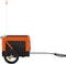 vidaXL - Hondenfietstrailer - oxford - stof - en - ijzer - oranje - en - zwart