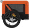 vidaXL - Hondenfietstrailer - oxford - stof - en - ijzer - oranje - en - zwart