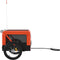 vidaXL - Hondenfietstrailer - oxford - stof - en - ijzer - oranje - en - zwart