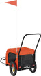 vidaXL - Hondenfietstrailer - oxford - stof - en - ijzer - oranje - en - zwart
