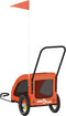 vidaXL - Hondenfietstrailer - oxford - stof - en - ijzer - oranje - en - grijs