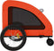 vidaXL - Hondenfietstrailer - oxford - stof - en - ijzer - oranje - en - grijs