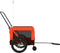 vidaXL - Hondenfietstrailer - oxford - stof - en - ijzer - oranje - en - zwart