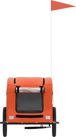 vidaXL - Hondenfietstrailer - oxford - stof - en - ijzer - oranje