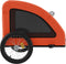 vidaXL - Hondenfietstrailer - oxford - stof - en - ijzer - oranje
