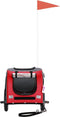 vidaXL - Hondenfietstrailer - oxford - stof - en - ijzer - rood - en - grijs