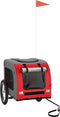 vidaXL - Hondenfietstrailer - oxford - stof - en - ijzer - rood - en - grijs