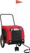 vidaXL - Hondenfietstrailer - oxford - stof - en - ijzer - rood - en - zwart