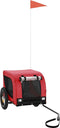 vidaXL - Hondenfietstrailer - oxford - stof - en - ijzer - rood - en - zwart