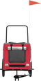 vidaXL - Hondenfietstrailer - oxford - stof - en - ijzer - rood - en - grijs