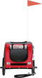 vidaXL - Hondenfietstrailer - oxford - stof - en - ijzer - rood - en - grijs