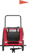 vidaXL - Hondenfietstrailer - oxford - stof - en - ijzer - rood - en - grijs
