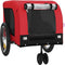 vidaXL - Hondenfietstrailer - oxford - stof - en - ijzer - rood - en - zwart