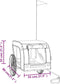 vidaXL - Hondenfietstrailer - oxford - stof - en - ijzer - rood - en - zwart