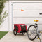 vidaXL - Hondenfietstrailer - oxford - stof - en - ijzer - rood - en - zwart