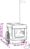 vidaXL - Hondenfietstrailer - oxford - stof - en - ijzer - rood - en - zwart
