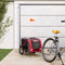 vidaXL - Hondenfietstrailer - oxford - stof - en - ijzer - rood - en - grijs