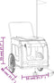 vidaXL - Hondenfietstrailer - oxford - stof - en - ijzer - rood - en - grijs