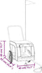 vidaXL - Hondenfietstrailer - oxford - stof - en - ijzer - rood - en - zwart