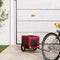 vidaXL - Hondenfietstrailer - oxford - stof - en - ijzer - rood - en - zwart