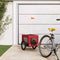 vidaXL - Hondenfietstrailer - oxford - stof - en - ijzer - rood - en - zwart
