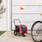 vidaXL - Hondenfietstrailer - oxford - stof - en - ijzer - rood - en - zwart