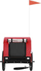 vidaXL - Hondenfietstrailer - oxford - stof - en - ijzer - rood - en - zwart