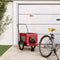 vidaXL - Hondenfietstrailer - oxford - stof - en - ijzer - rood - en - zwart