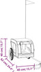 vidaXL - Hondenfietstrailer - oxford - stof - en - ijzer - rood - en - zwart
