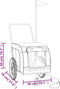 vidaXL - Hondenfietstrailer - oxford - stof - en - ijzer - rood - en - zwart