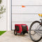 vidaXL - Hondenfietstrailer - oxford - stof - en - ijzer - rood - en - zwart