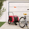 vidaXL - Hondenfietstrailer - oxford - stof - en - ijzer - rood - en - zwart
