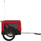 vidaXL - Hondenfietstrailer - oxford - stof - en - ijzer - rood - en - zwart