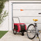 vidaXL - Hondenfietstrailer - oxford - stof - en - ijzer - rood - en - zwart
