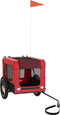 vidaXL - Hondenfietstrailer - oxford - stof - en - ijzer - rood - en - zwart