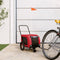 vidaXL - Hondenfietstrailer - oxford - stof - en - ijzer - rood - en - zwart