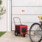 vidaXL - Hondenfietstrailer - oxford - stof - en - ijzer - rood - en - zwart