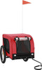 vidaXL - Hondenfietstrailer - oxford - stof - en - ijzer - rood - en - zwart