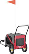 vidaXL - Hondenfietstrailer - oxford - stof - en - ijzer - rood - en - zwart