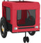 vidaXL - Hondenfietstrailer - oxford - stof - en - ijzer - rood - en - zwart
