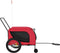 vidaXL - Hondenfietstrailer - oxford - stof - en - ijzer - rood - en - zwart