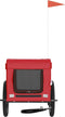vidaXL - Hondenfietstrailer - oxford - stof - en - ijzer - rood - en - zwart