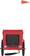 vidaXL - Hondenfietstrailer - oxford - stof - en - ijzer - rood - en - zwart